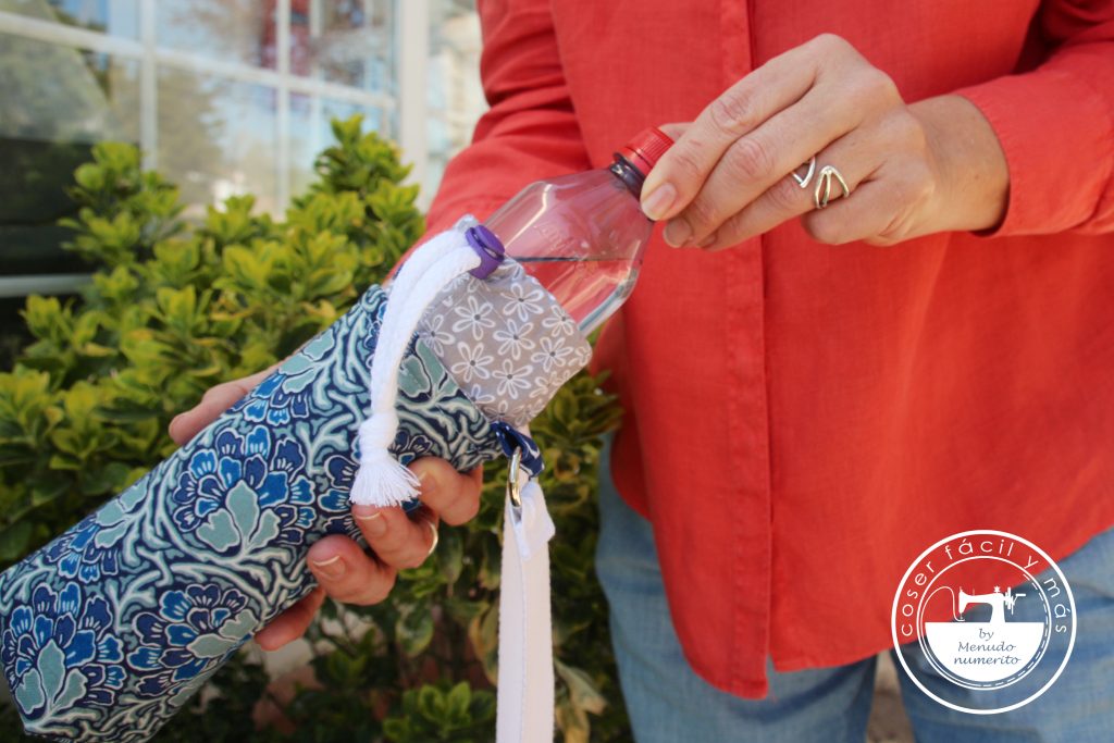botella de agua menudo numerito costura tutorial coser portabotellas